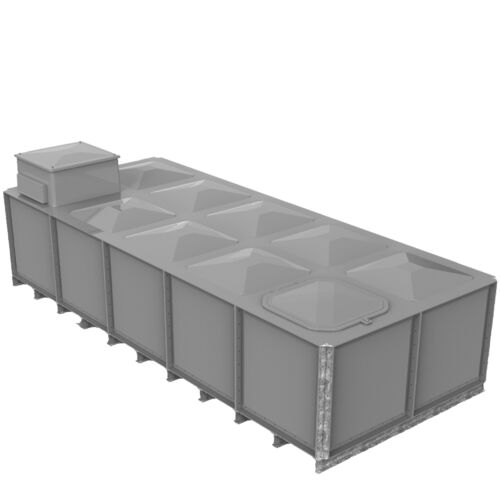 PW.5X2X1.IFB.AB - 10000 LITRE SECTIONAL WATER TANK, INTERNALLY FLANGED BASE (IFB) C/W FVH