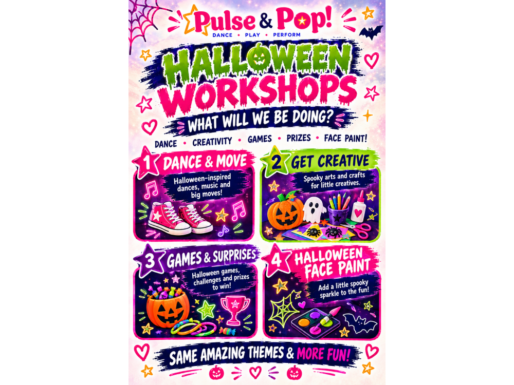 Workshops | Pulse &amp; Pop! | Children's Birthday Party Venue Hire Spalding, UK |  Musical Theatre Classes and Experiences in and around Lincolnshire, UK | Wedding and Events Singer based near Peterborough, UK