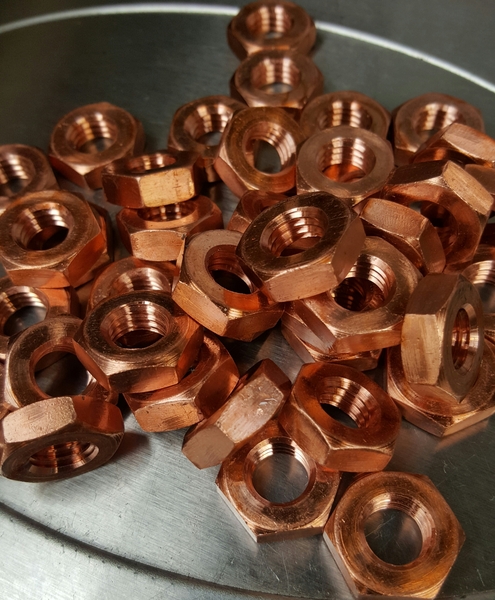 Copper Nuts!  | Trojan Special Fasteners Ltd | Specialist Nuts Fasteners | Nuts Bolts Washers | Precision Polygon Turning | Fastener Manufacturer
