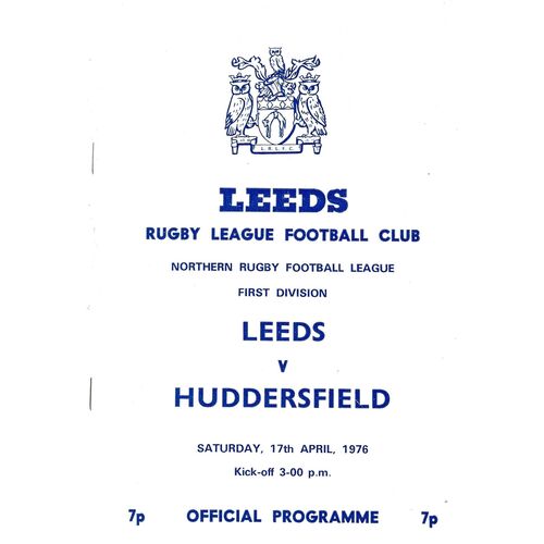 Huddersfield Away Rugby League Programmes