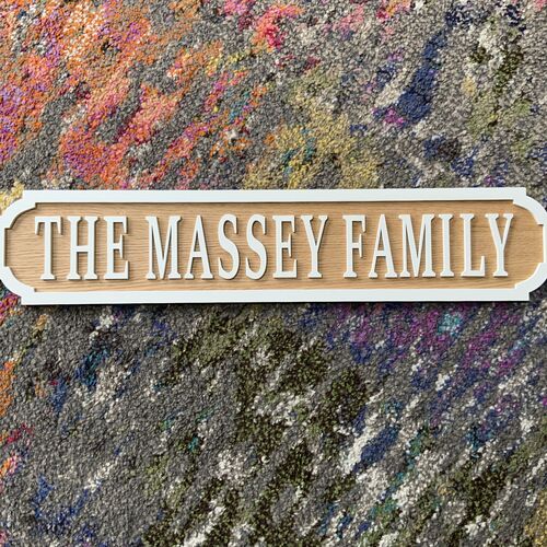 Personalised Oak Street Style Sign – 3D Wooden Home Decor Plaque