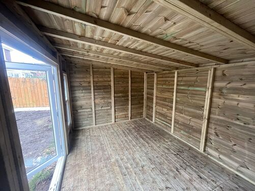 #PVC084 18x10 Pent Summer House Combi