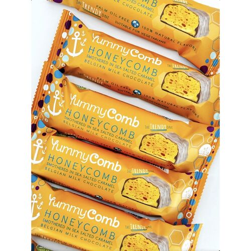 Yummycomb Honeycomb Sea Salted Caramel Belgium Milk Chocolate Bar 35g