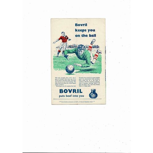 1957 England v France Football Programme