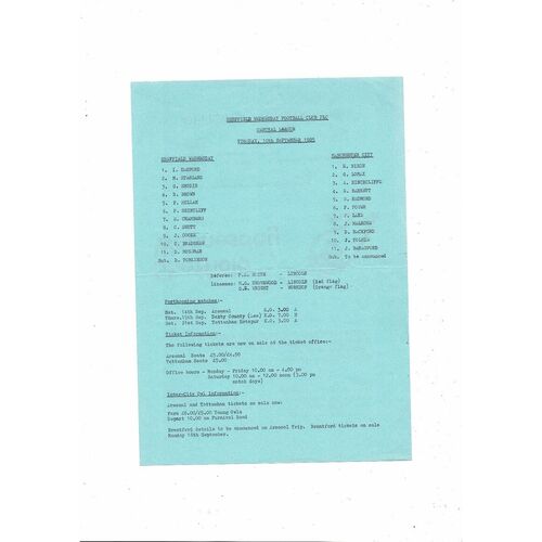 Sheffield Wednesday v Manchester City Central League Football Programme 1985/86