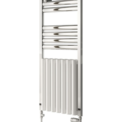 REINA BURTON TOWEL RAIL WHITE POLISHED  1180H X 485W