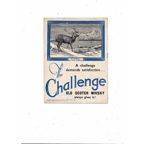 1952 Scotland v England Football Programme