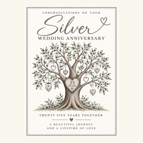 Tree of Life Wedding Anniversary Card