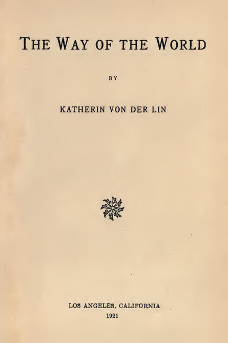 1921 | The Way of The World