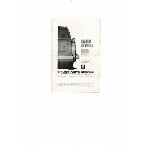 1963/64 Birmingham City v Nottingham Forest Football Programme