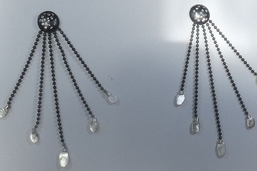 Night Sky Dangly Earrings