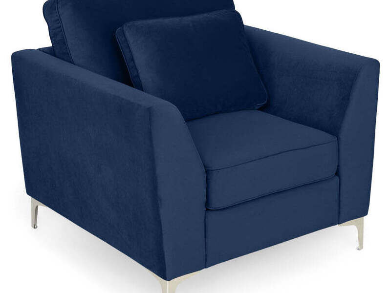 DEVA ARMCHAIR IN NAVY BLUE PLUSH