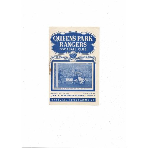 1950/51 Queens Park Rangers v Doncaster Rovers Football Programme