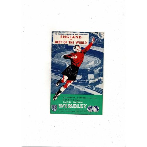 1953 England v Rest of the World Football Programme