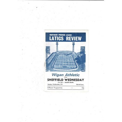 Wigan Athletic v Sheffield Wednesday FA Cup 1977/78
