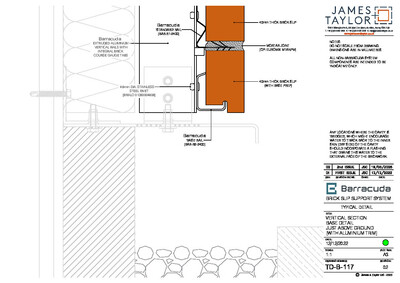 System Drawings | jamesandtaylor limited | Terracotta Tile Facade | Facing Brick System | Facade Metal
