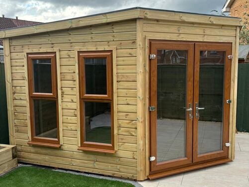 #PVC035 12x10 Corner Summer House