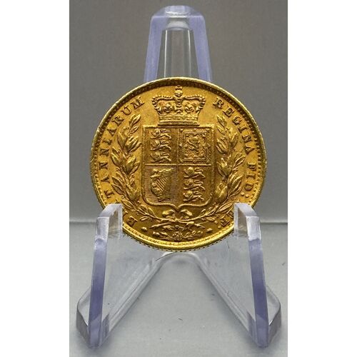 1884 Queen Victoria shield back full gold sovereign