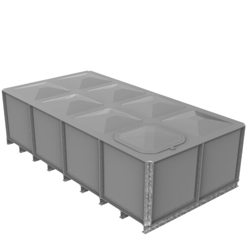 PW.4X2X1.IFB.AG - 8000 LITRE SECTIONAL WATER TANK, INTERNALLY FLANGED BASE (IFB)