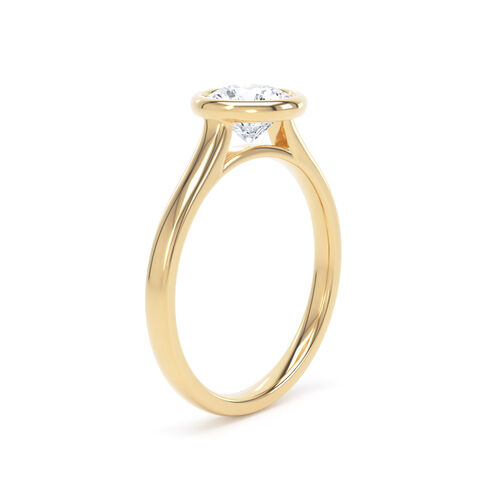 Round brilliant rubover solitaire