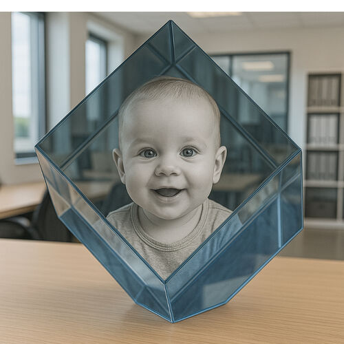 The Amazing 3D lona 8x8x8cm Crystal Cube