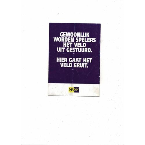 Vitesse v Tottenham Hotspur Friendly Football Programme 2000/01