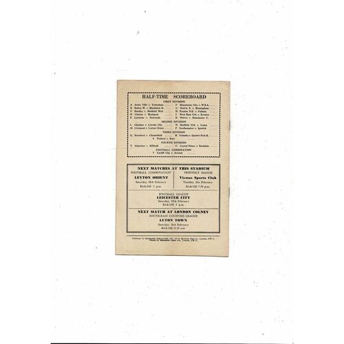 1960/61 Arsenal v Cardiff City Football Programme