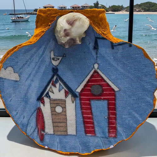 Handcrafted Coastal Scallop Shell Trinket Dish