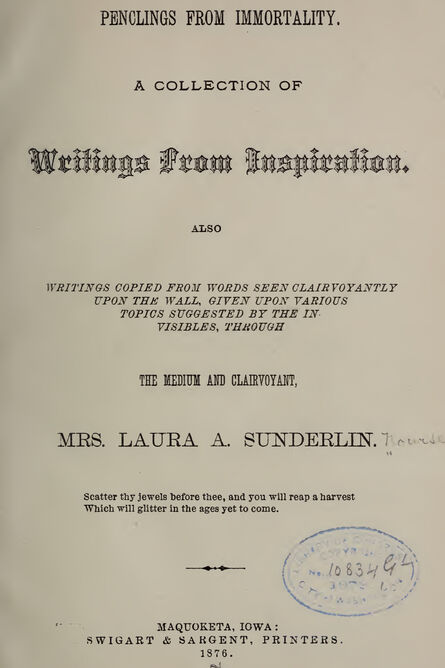 1876 | Penclings from Immortality