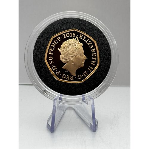 2018 Gold Paddington Bear Proof 50p Coin