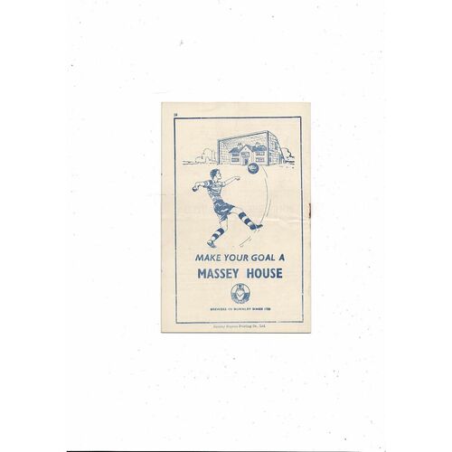 1953/54 Burnley v Cardiff City Football Programme