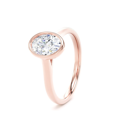 Oval rubover solitaire