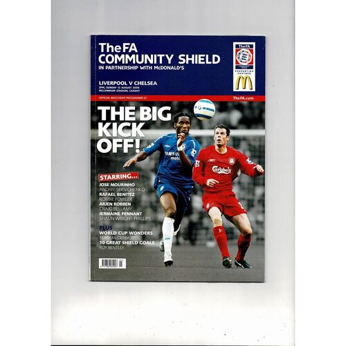 2006 Liverpool v Chelsea Charity Shield Football Programme & Press Cutting