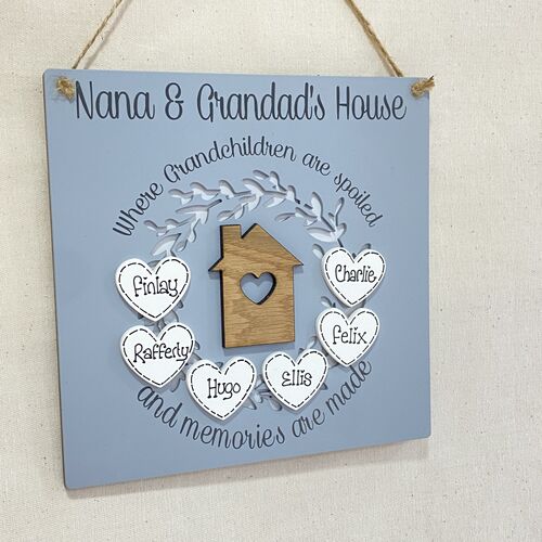 Personalised Grandparents Plaque with Grandchildren Names