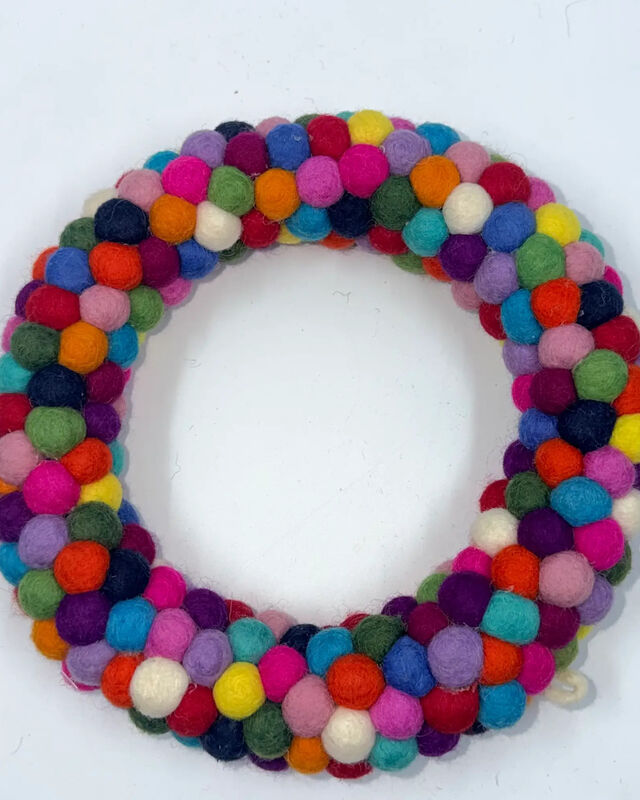 Colorful Felt Christmas wreath