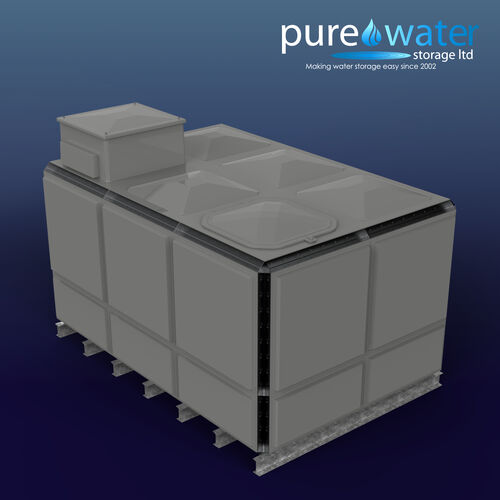 PW.3X2X1.5.TIF.AB - 11,174 LITRE SECTIONAL WATER TANK, TOTALLY INTERNALLY FLANGED (TIF) C/W FVH