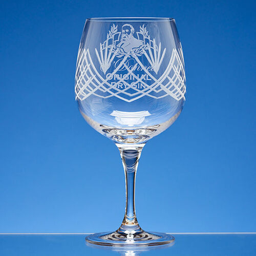 700ml Panel Gin Glass with Frost Cutting