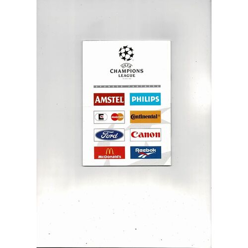 Ajax v Borussia Dortmund UEFA Champions League Football Programme 1995/96