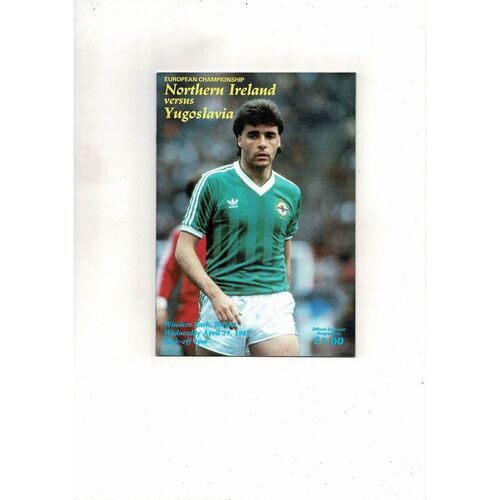 1987 Northern Ireland v Yugoslavia Football Programme