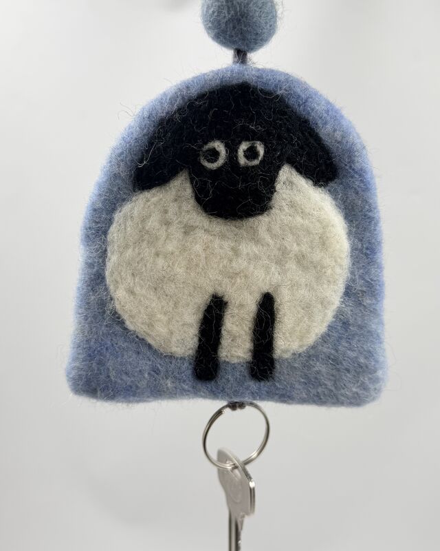 handmade sheep key holders