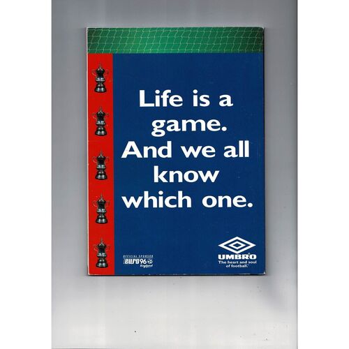 1996 Liverpool v Manchester United FA Cup Final Football Programme