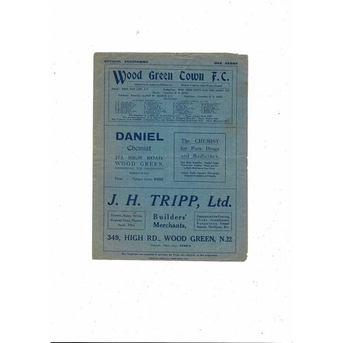 Wood Green Town Home Football Programmes