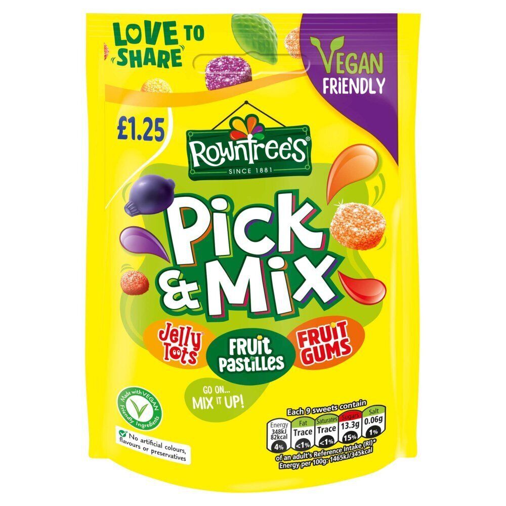 Rowntree's Pick & Mix Vegan Friendly Sweets Sharing Bag