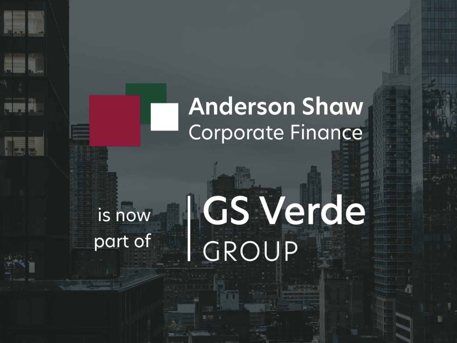 GS Verde acquire Anderson Shaw Corporate Finance