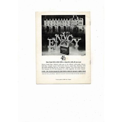 1966 Celtic v Rangers Scottish Cup Final Football Programme
