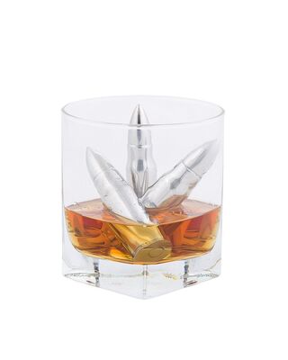 Bullet shaped drinks coolers x 6 with tongs