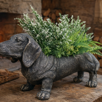 Large Dachshund planter.