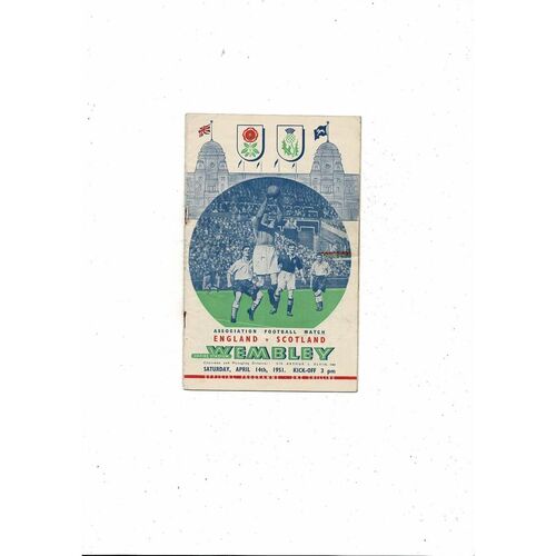 1951 England v Scotland Football Programme