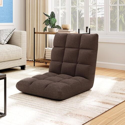 mcc direct Adjustable Floor Chair, Multi-Position Folding Sofa Chair with Back Support, Comfortable Floor Seating for Reading, Gaming, Meditation & Relaxing, Living Room or Bedroom