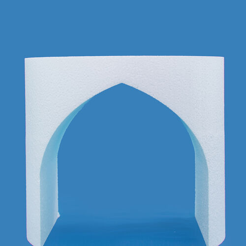 8" Single Tier Round Cake Dummy with Cut Out